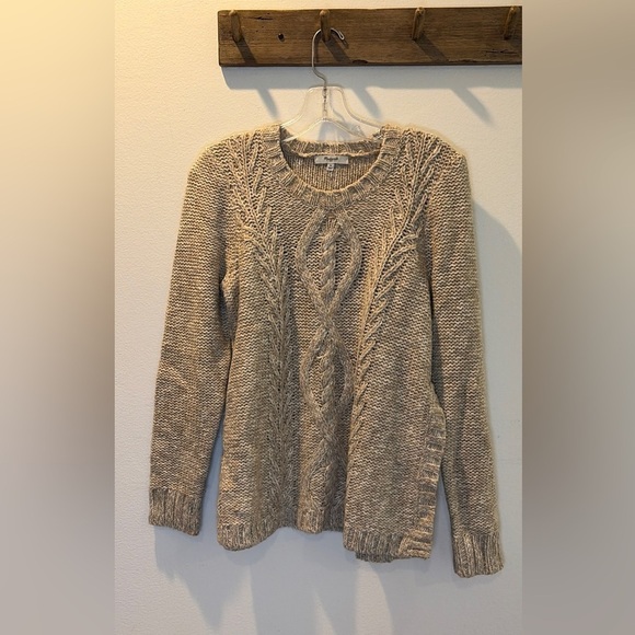 Madewell Sweaters - Madewell size M sweater Firelight Marled Pullover Marled Flax EUC